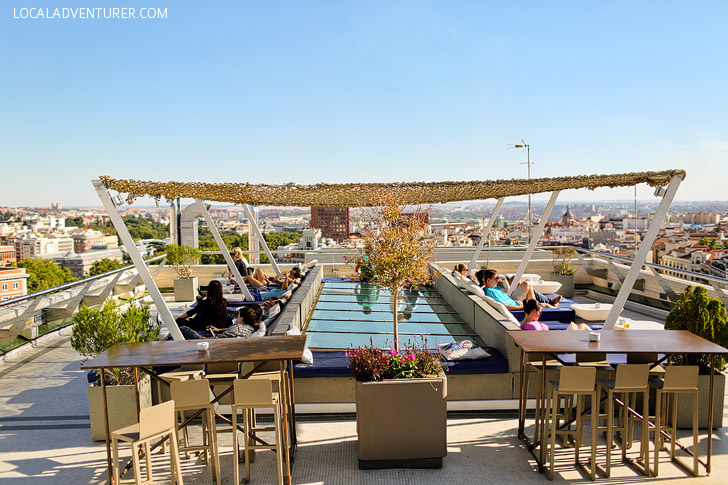 Rooftop Bar of Circulo de Bella Artez (21 Remarkable Things to Do in Madrid Spain).
