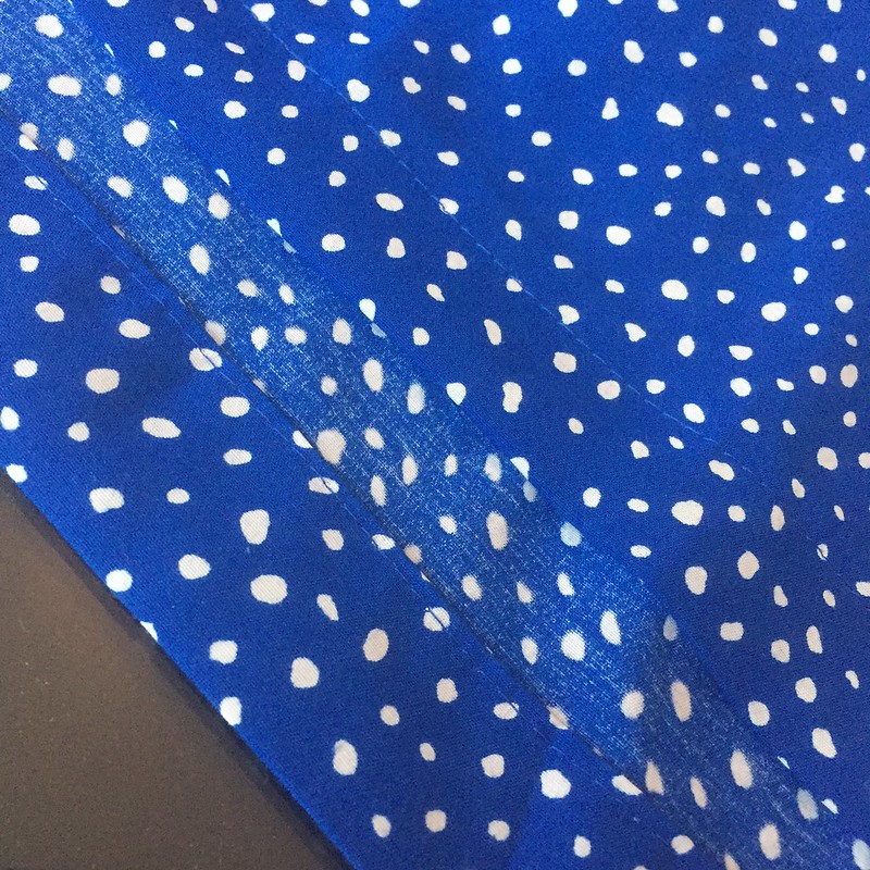 Blue Polka Dot Dress - In Progress