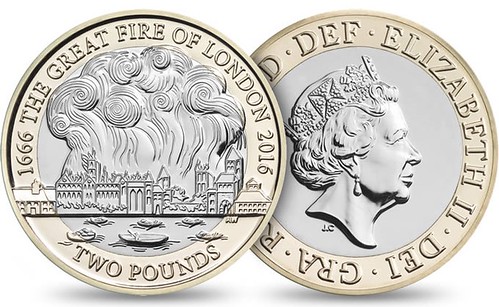 Great Fire of London coin