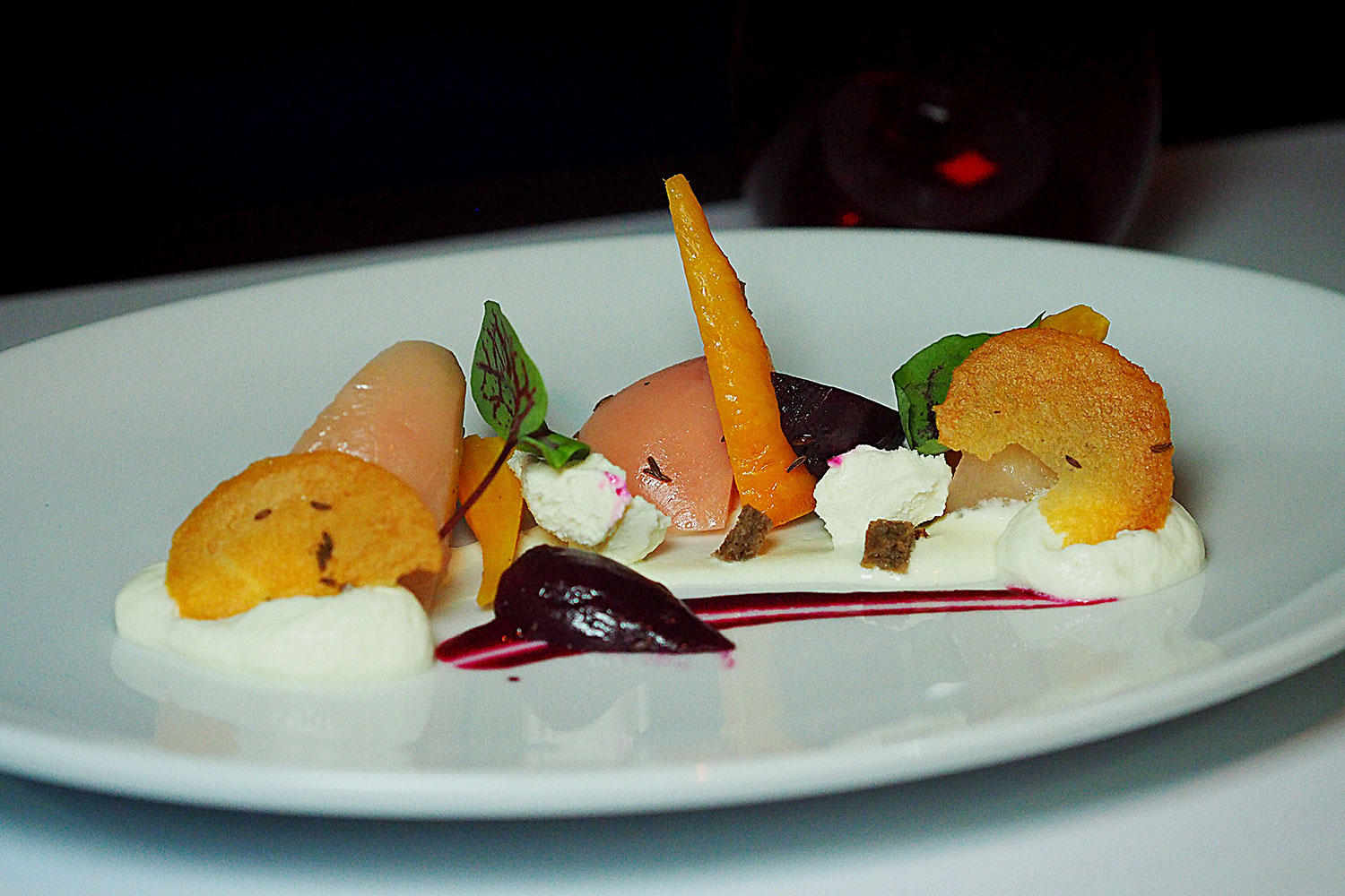 Salad of Baby Beetroot, Goat Cheese Crumble, Beetroot Vinaigrette: Ananas, The Rocks. Sydney Food Blog Review