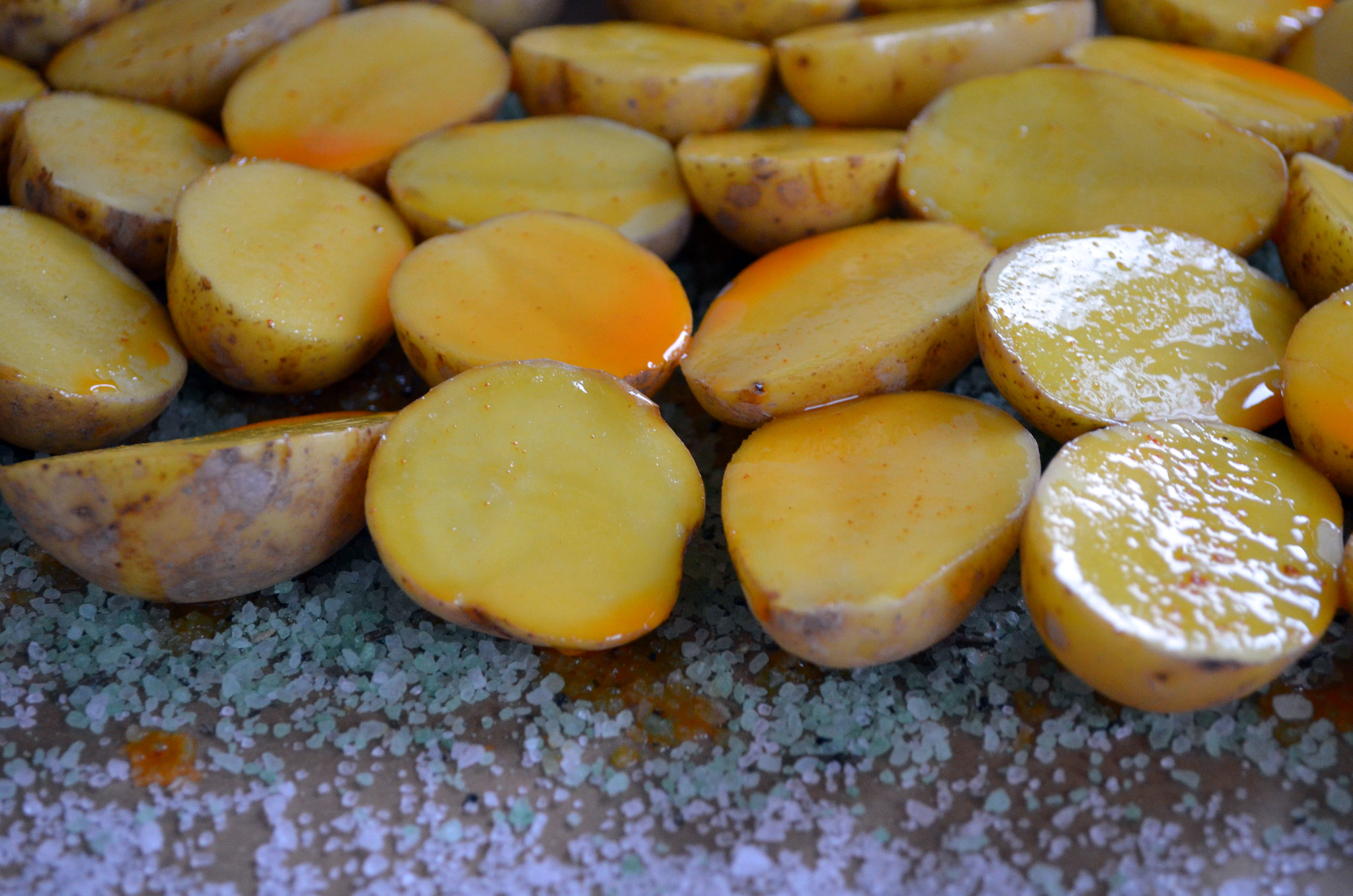 Miri&amp;#39;s Kitchen: Kartoffeln und Garnelen im Salzbett
