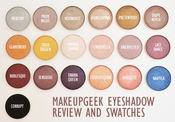 Makeup Geek Eyeshadow Swatches & Review