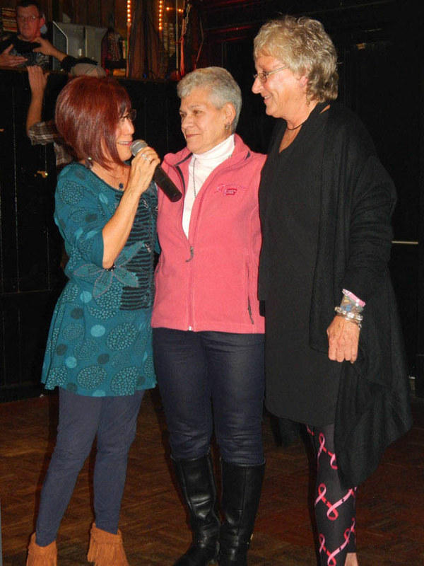 Elisa Guida, StringsforaCURE Executive Director; Gracie Watson, mother of Michelle Michaels; and Elaine Crandall at the 11th Annual Breast Cancer Awareness Weekend held at the Zone Dance Club September 30-October 2, 2016.   They represent more than 40 yea