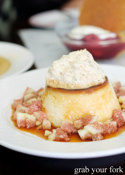 Creme caramel and fig at Continental Deli and Bistro, Newtown Sydney food blog review