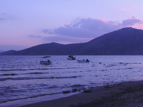 sunset sea summer beach boats dawn purple ships greece evia