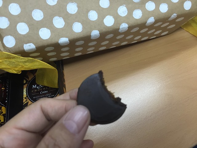 chocolate coin from Cebu mango