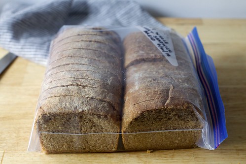 oat and wheat sandwich bread, to freeze