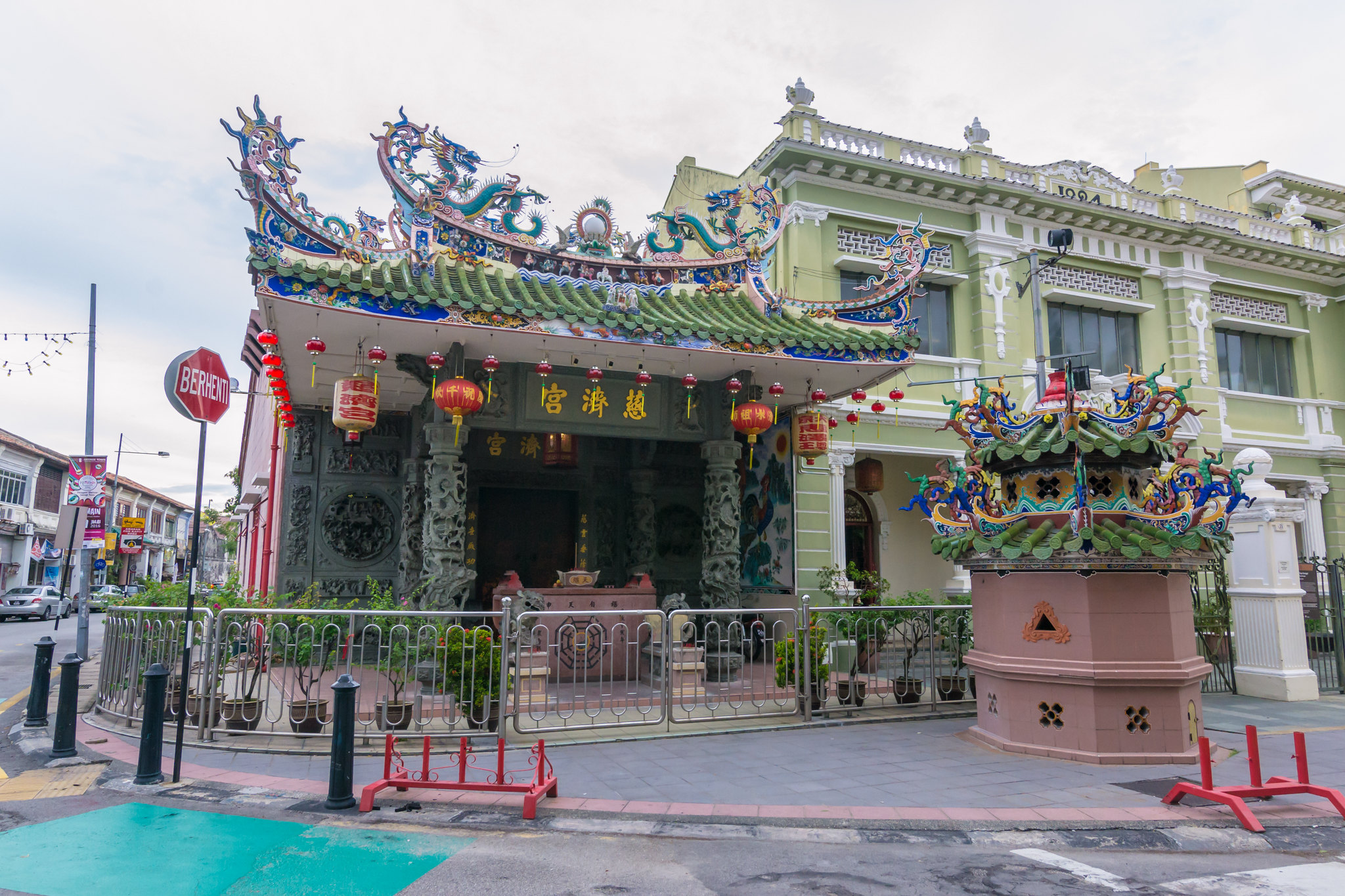 One of the many beautiful temples in George Town, Penang