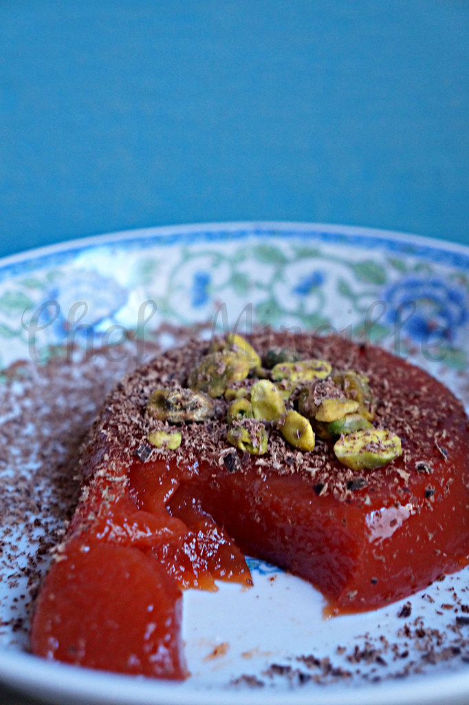 Gelo di Melone Sicilian Dessert on a plate
