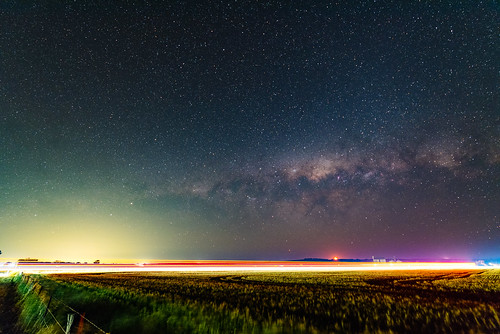 Truck under the Milky Way going into Tarlee