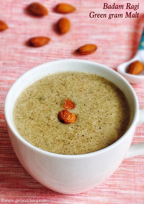 Badam Ragi Green gram malt - health mix powder for baby & toddlers