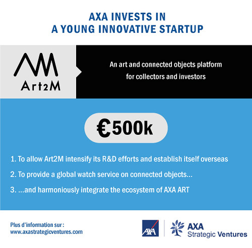 #Art #Insurtech = @AXAVentures invests 500,000€ in @Art_2_M, an art and connected objects platform for collectors and investors
