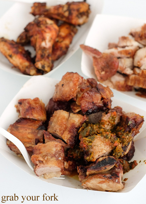 Asado beef spare ribs and chimichurri wings by Parilla Argenchino at the Fairfield Culinary Carnivale 2015