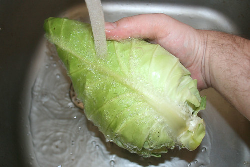 17 - Spitzkohl waschen / Wash pointed cabbage