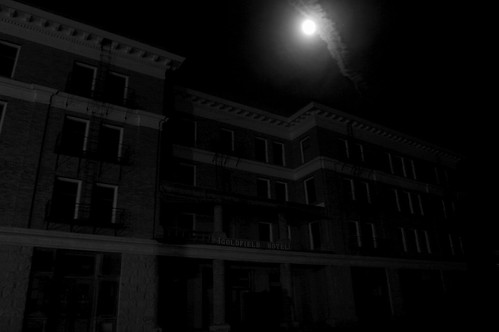 bw moon monochrome hotel blackwhite nevada haunted ghosttown goldfield
