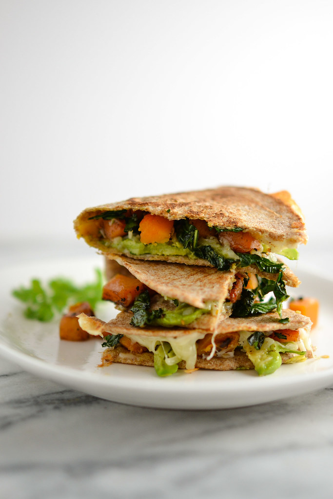 butternut squash and kale quesadillas - Things I Made Today