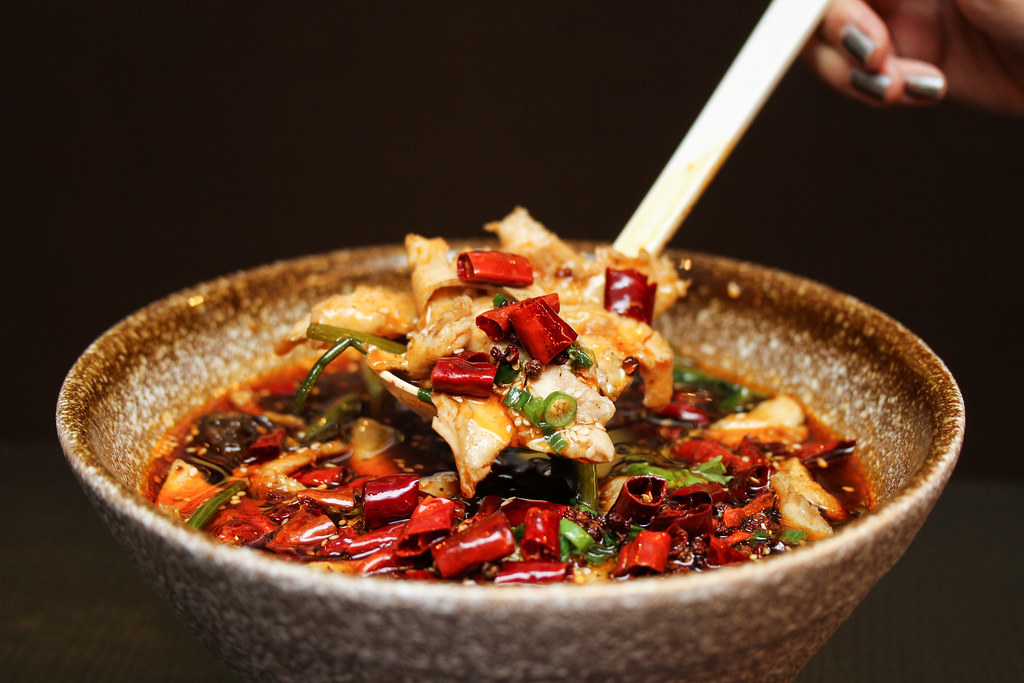 Tian Bao Szechuan Kitchen: Boiled Deep Sea Fish Fillet in Spicy Sauce