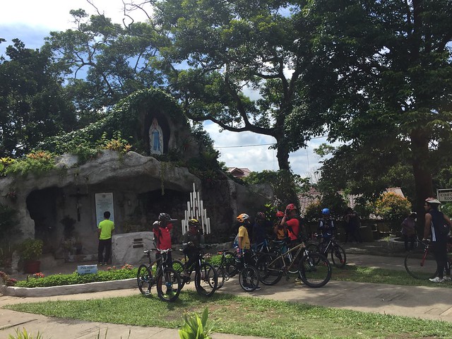 Cyclists,  Grotto,  Our Lady of Lourdes