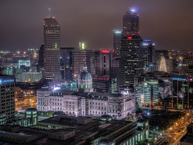 Indianapolis at night