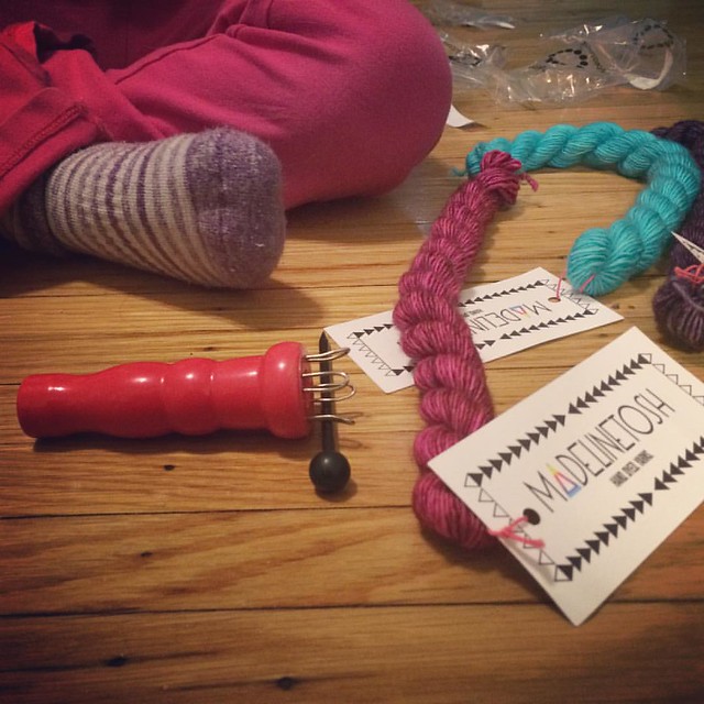 She got a spool knitter and some unicorn tails from me. Wish me luck - she's been begging be to teach her about knitting for almost 2 years now, and I told her we could try when she was 4. I keep my promises! :)
