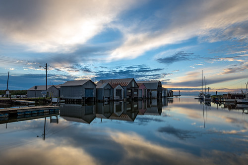 port rowan sunrise sky reflection water boats clouds nikond600 nikon1735f28 outdoor architecture buildings