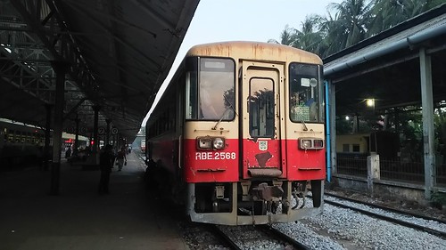 Myanmar Railways RBE2568 in Yangon Central Railway Station, Yangon, Myanmar /Dec 27, 2015