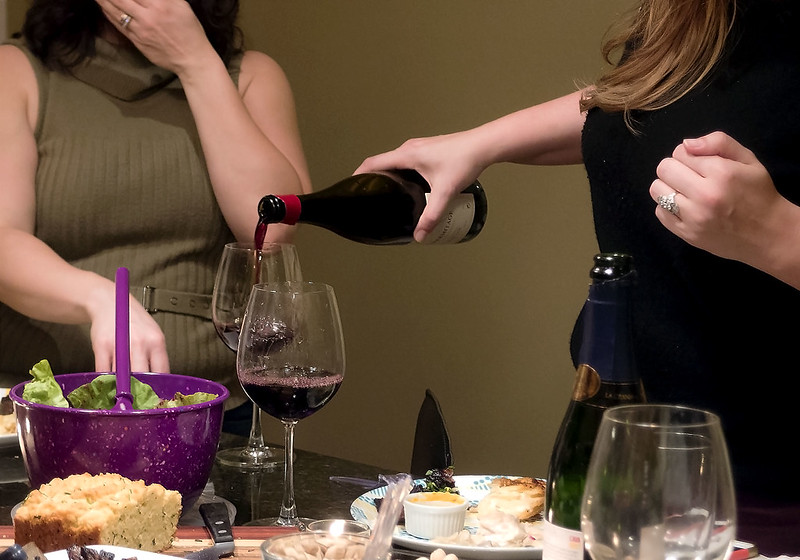 Sharing wine