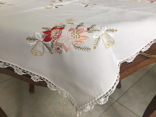 embroidered table cloth from Puskas, Budapest