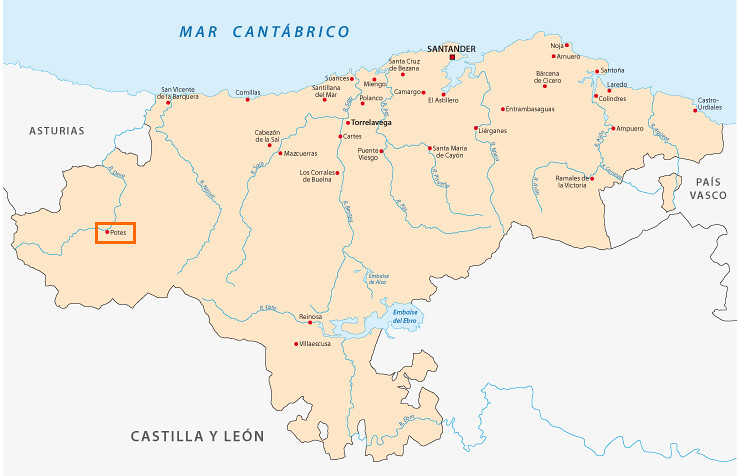 Mapa Cantabria