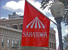 'Saratoga' -- Saratoga Springs (NY) Street Banner July 2015