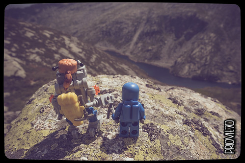 summer vacation lake mountains rocks lego space hike benny blacklake mrrobot minifigures olympuspenepl7