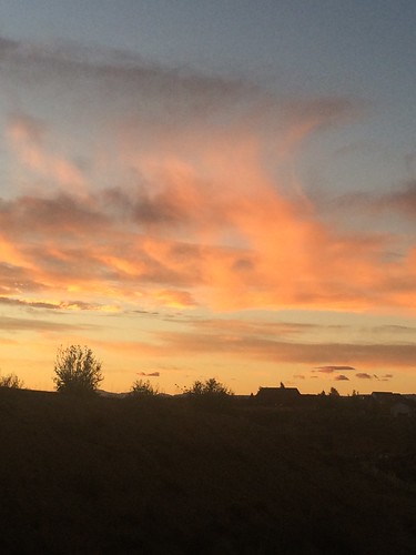 orange sun clouds sunrise wyoming evanston