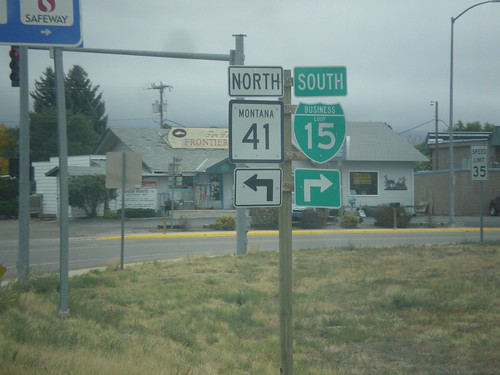 sign montana dillon intersection shield mt41 bl15dillon