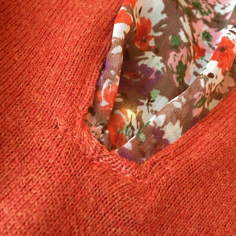 Flowy Fall Flowers Sweater - In Progress