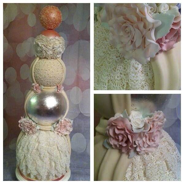 5 Tier Sphere Cake by Emma-Claire Wright of The Vintage Cake Boutique