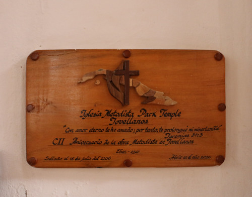 church plaque wooden cuba missiontrip unitedmethodistchurch jovellanos vim methodistcross cuba2014 parktemplechurch