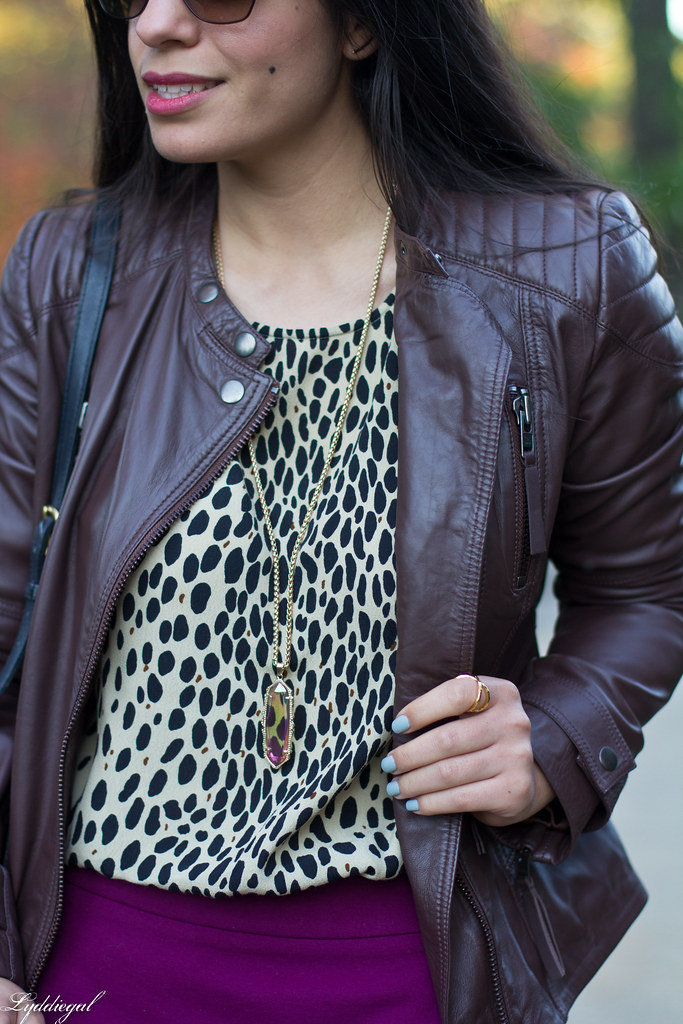 purple pencil skirt, leopard blouse, leather jacket-5.jpg