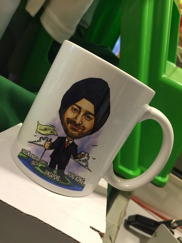 Digital boss caricature printed out on Art Paper and mug......
