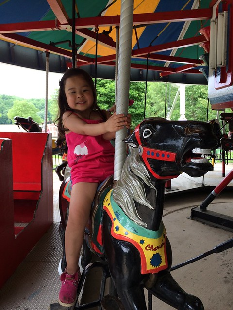 Riding the carousel at Lake Accotink Park