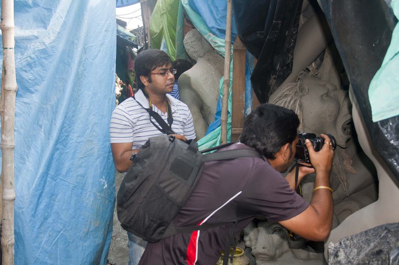 Photographers - at Kumortuli, Kolkata, India