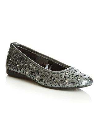 pewter ballet flats Millers on sale for $15