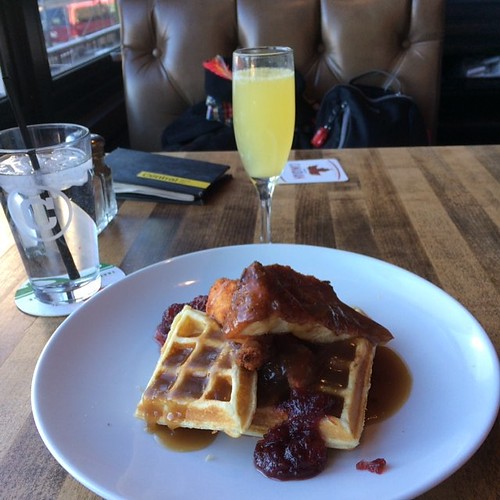 Chicken and waffles #yegfood