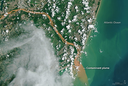 Contaminated Rio Doce Water Flows into the Atlantic