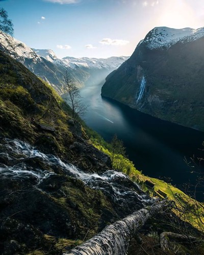 Taken high above the Geirangerfjord, Norway By @maxrivephotography by #Nature4Picture Download more at : http://bit.ly/1PTtDix