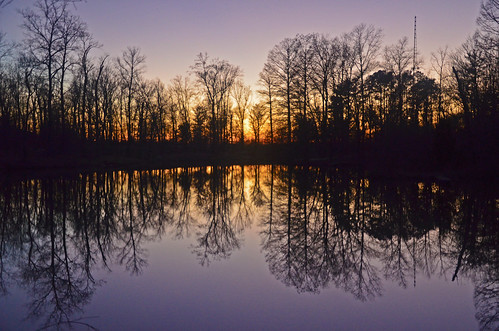 illinois lake sunset
