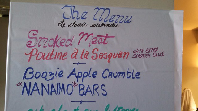 Menu for Montreal's Post-Election Party