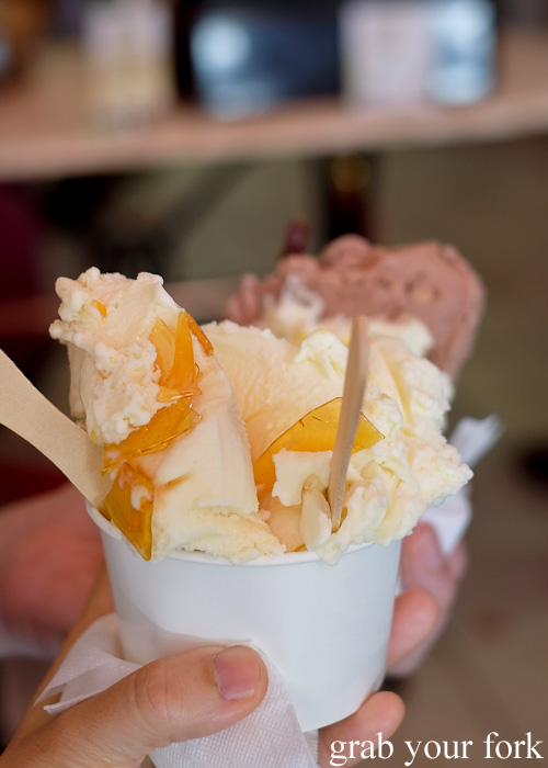 Creme brulee gelato at Ciccone & Sons Gelateria, Redfern Sydney food blog review