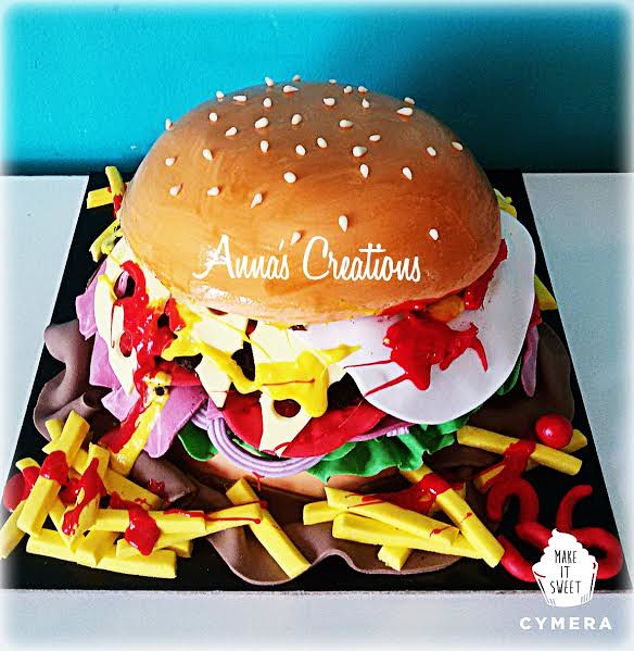 Anna's Sweet Burger Cake by Anna Dianou of Anna's Creations