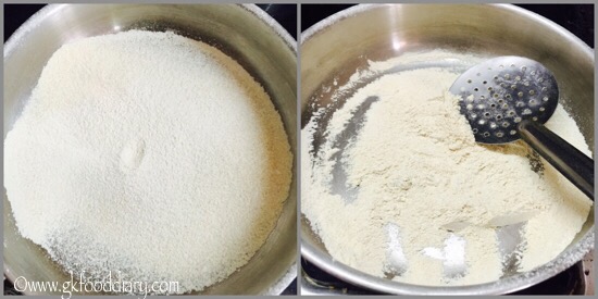 Homemade urad dal flour for babies, toddlers and kids- step 3