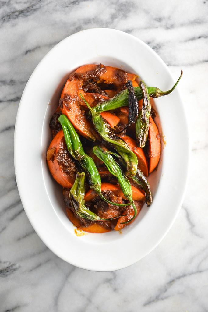 Braised Kuri Squash with Shishito Peppers | Things I Made Today